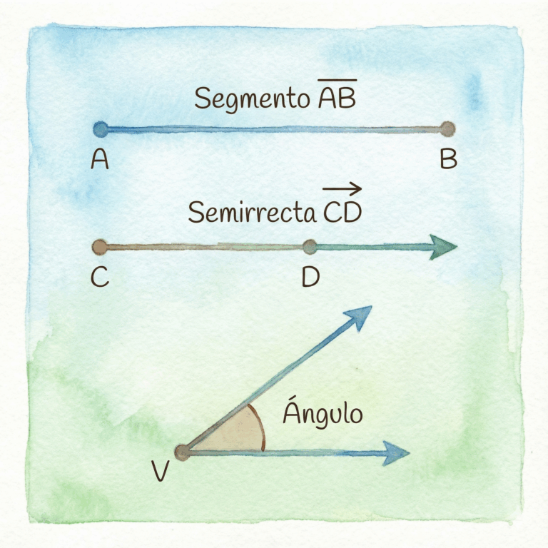 Segmento, Semirrecta y Ángulo